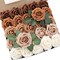 25 PCS Earth Tones Ombre Foam Roses with Stems – Real-Looking PE Artificial Flowers for DIY Wedding Bouquets, Bridal Shower, Party & Home Centerpieces